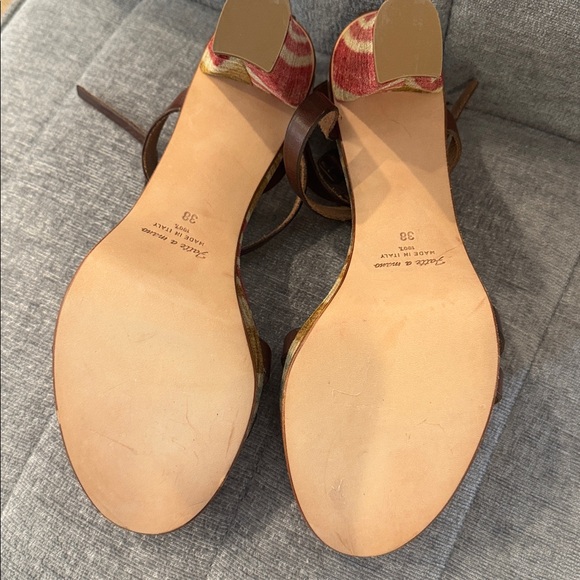 Henry Cuir| Brown and Red Striped Women's Sandals - Picture 3 of 9